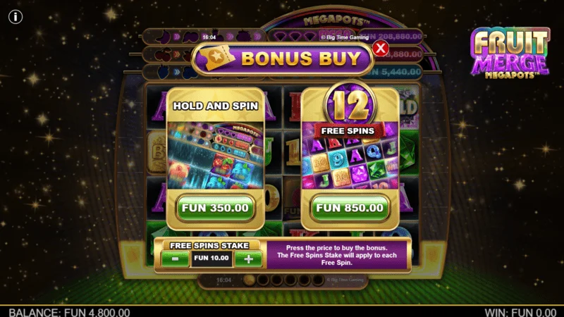 Fruit Merge Megapots - หน้าต่างซื้อโบนัส